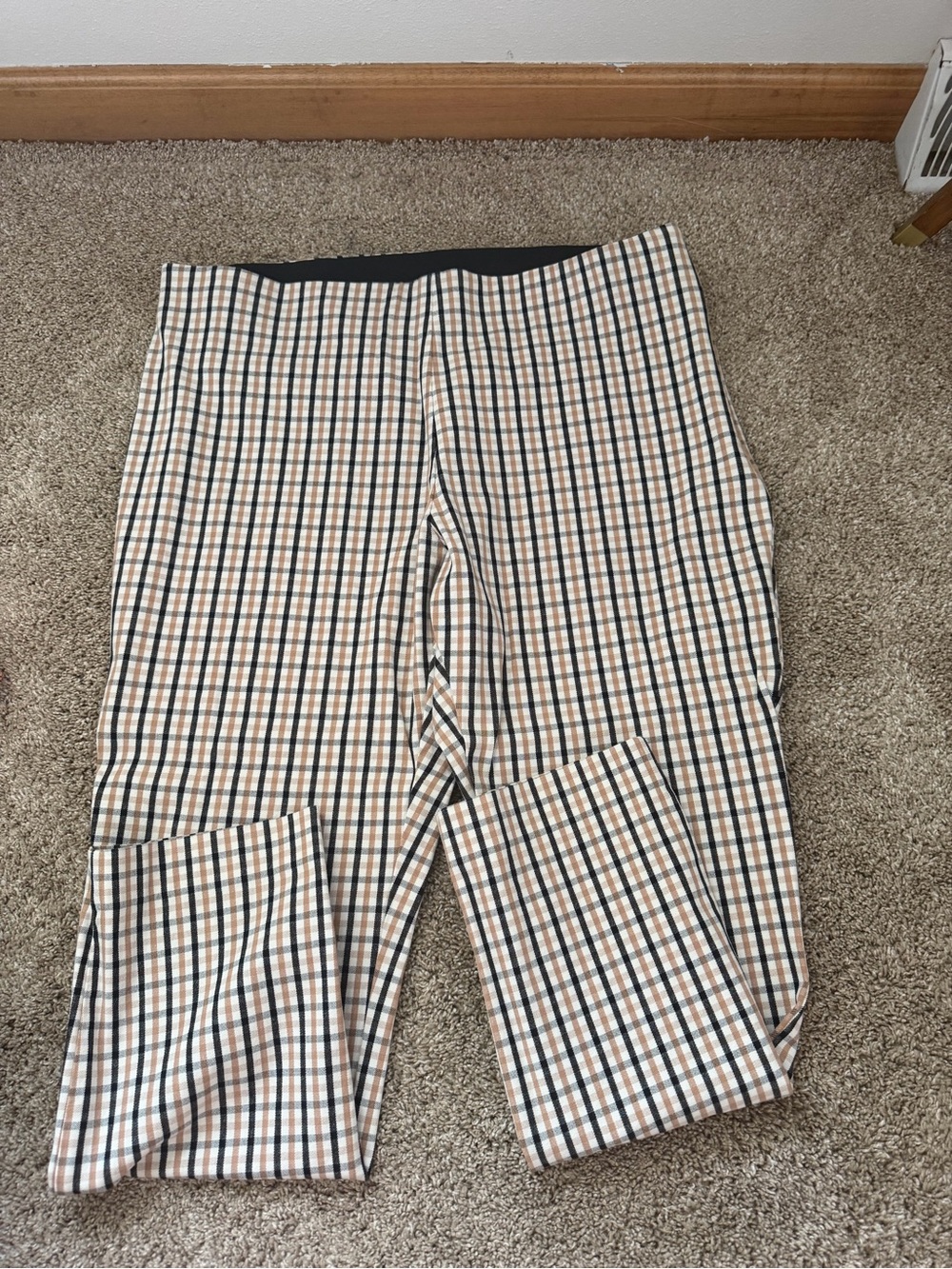 Women’s checked Beige and Black Pants